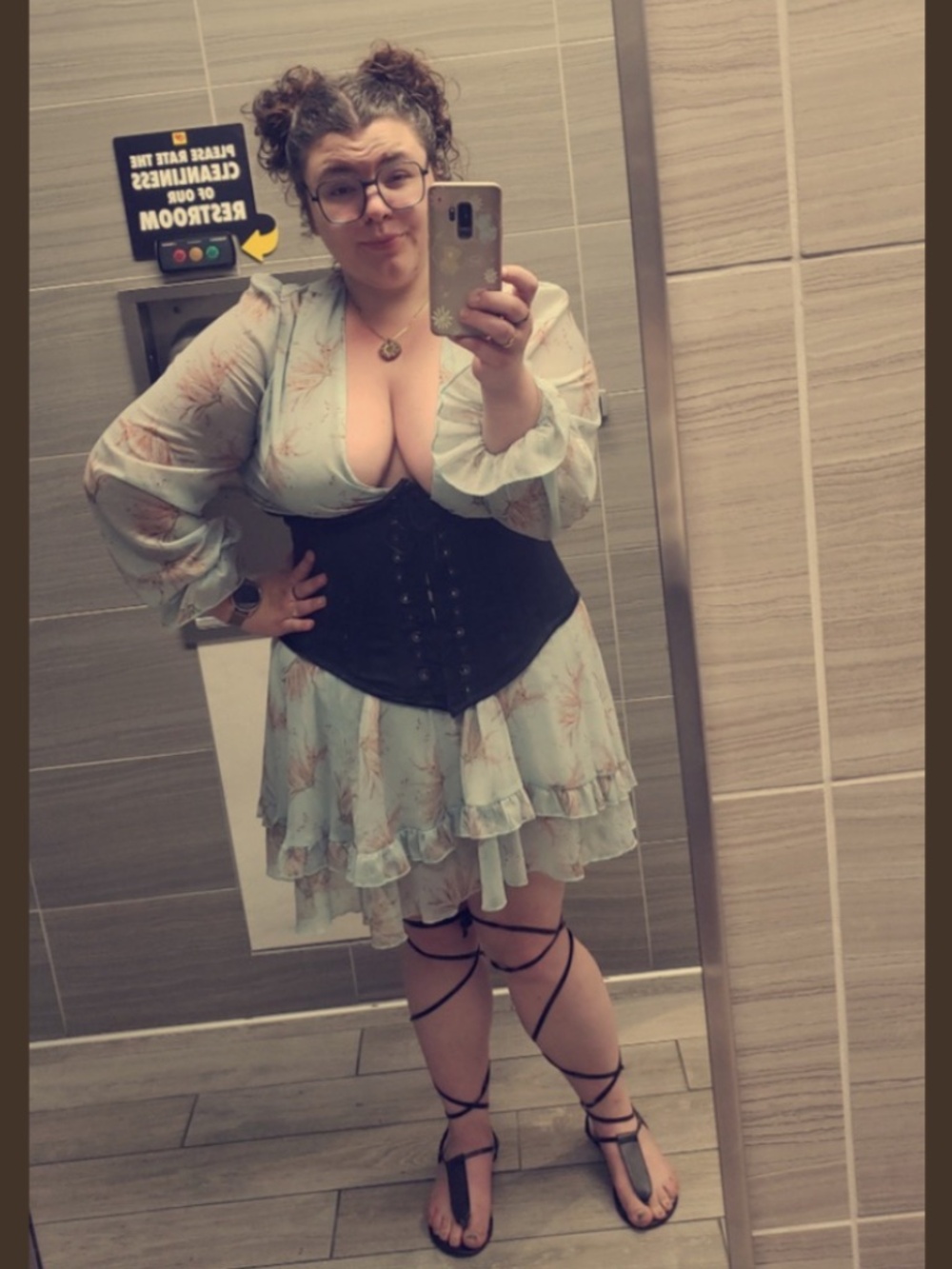 two piece blue skirt set